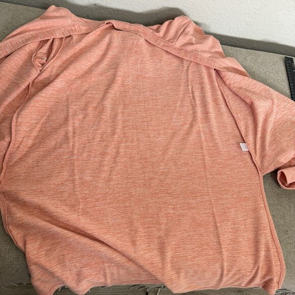 Cuddl Duds Sleep Shirt L Petite Peach Fleece Lined Comfort Sleep Cardigan Cozy - Picture 10 of 10